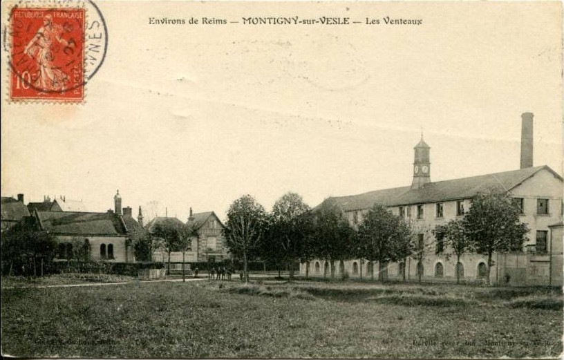 Les Venteaux (Montigny-sur-Vesle) sur une carte postale ancienne