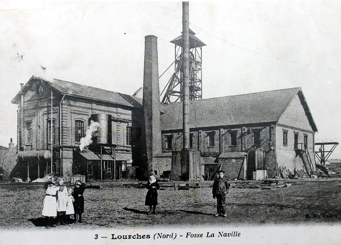 Fosse La Naville à lourches vers 1910 sur une carte postale ancienne