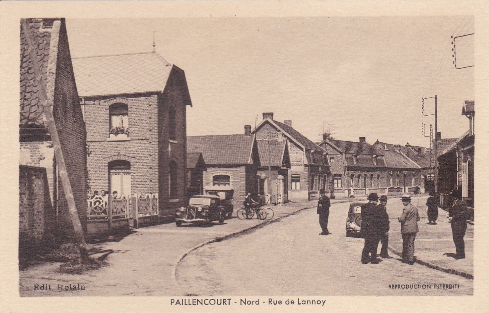 rue-de-lannoy sur une carte postale ancienne