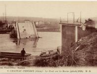 Le pont sur la Marne à Château-Thierry (photo 1918)