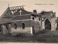 L'église de Frières-Failloupel détruite après la Première guerre mondiale