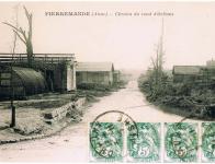 Chemin du Rond d'Orléans en ruine à Pierremande (cachet de la poste daté de 1921)