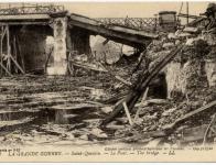 Les ruines du pont de Saint-Quentin après la Première Guerre Mondiale
