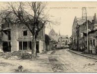 La place Cordier à Saint-Quentin en ruines après la Première Guerre Mondiale