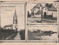 L'église et l'école de Vogelgrun