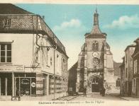 La rue de l'église à Château-Porcien