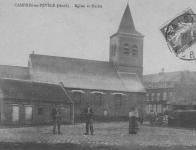 L'église et la mairie de Camphin-en-Pévèle