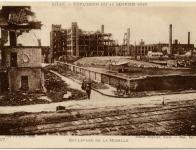 Le Boulevard de la Moselle à Lille après l'explosion du 11 janvier 1916