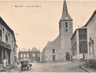 La rue de l'église à Marpent