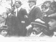 Responsables syndicaux venus à Paris soutenir les boutonniers de Méru (1909)
