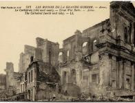 La cathédrale d'Arras en ruines pendant la Grande Guerre