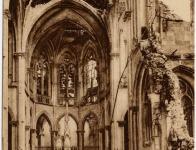 L'intérieur de l'église des ursulines après la Grande Guerre