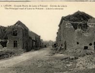 La Grande Route de Lens à Frévent détruite pendant la Première Guerre Mondiale